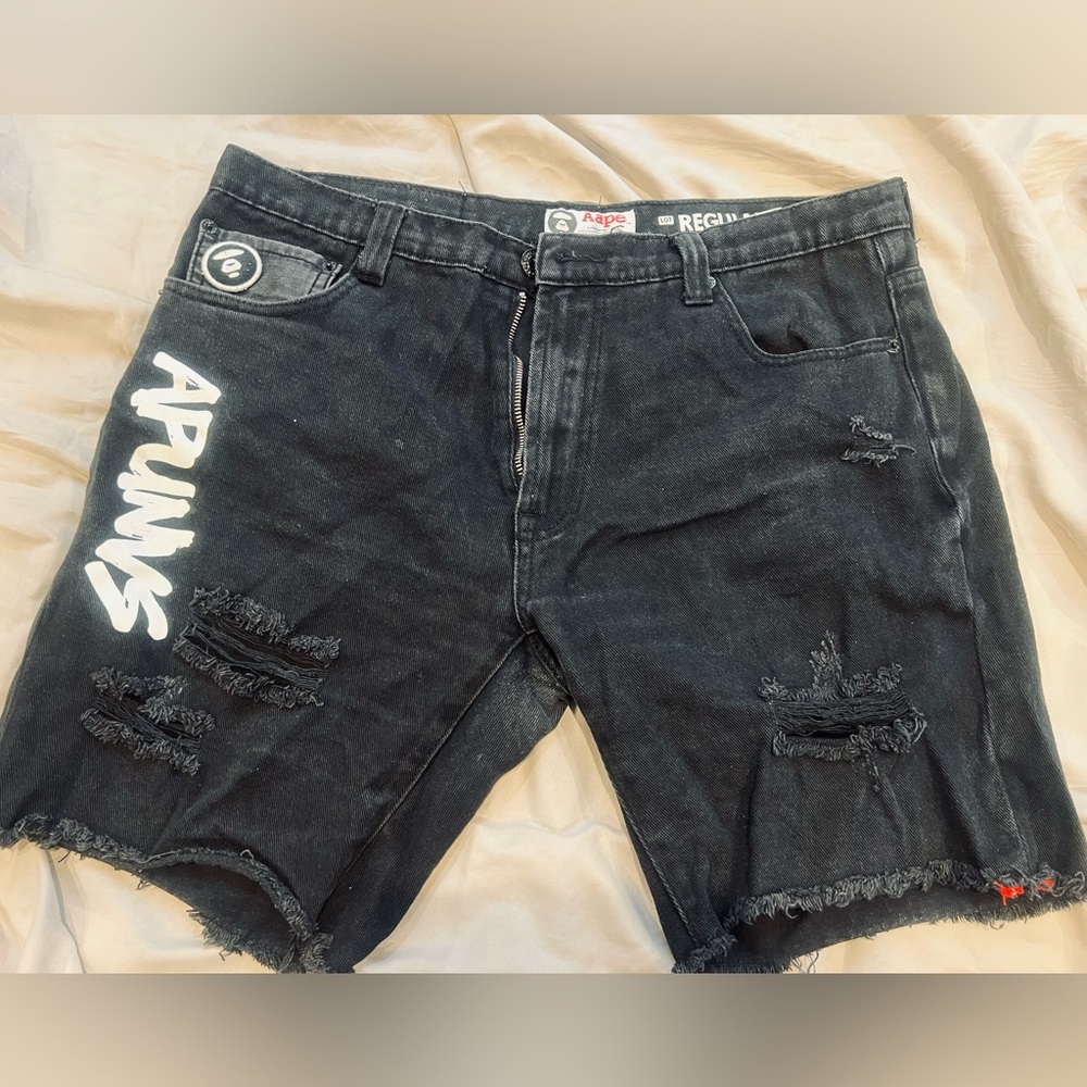 Aape men’s jean shorts